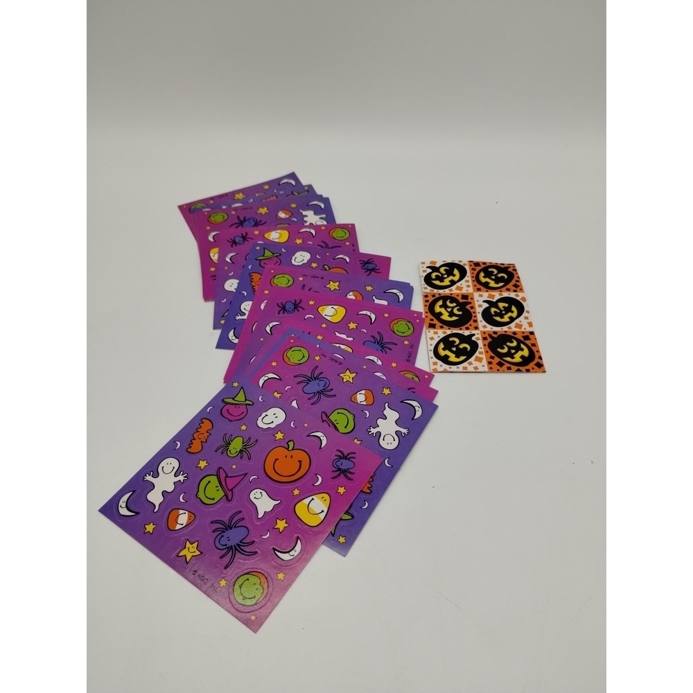 Lot Of 20+ Sheets Of Halloween Stickers American Greetings Witches Pumpkins